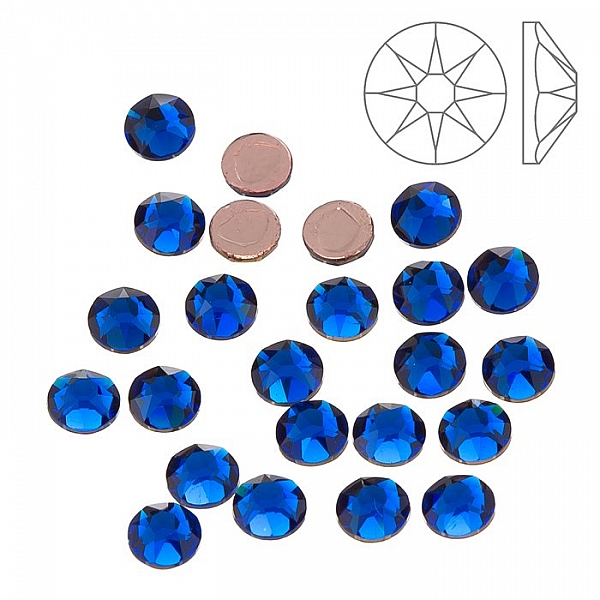 Swarovski (2078) Hotfix Flat Backs SS20 Capri Blue PK24