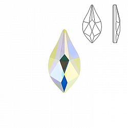 Swarovski 2205 Hotfix Flat Backs Flame Crystal AB 14mm