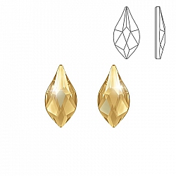 Swarovski Hotfix 2205 Flatback Flame Golden Shadow 10mm