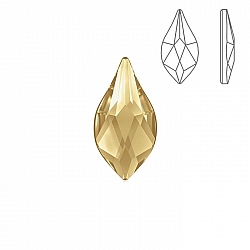 Swarovski 2205 Hotfix Flatback Flame Golden Shadow 14mm