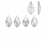 Swarovski 2205 Hotfix Flatbacks Flame Crystal 7.5mm PK4