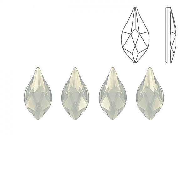 Swarovski Hotfix 2205 Flame Flat Backs White Opal 7.5mm