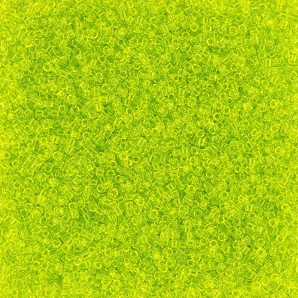Toho Size 15/0 Round Beads Transparent Lime Green 8.2g