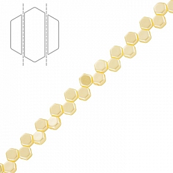 Honeycomb Czech Hexagon Beads Pastel Cream (6mm) PK30
