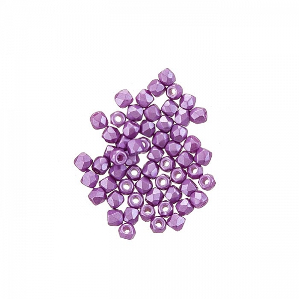 2mm Czech Fire Polished Beads True2™ Pastel Lilac PK50
