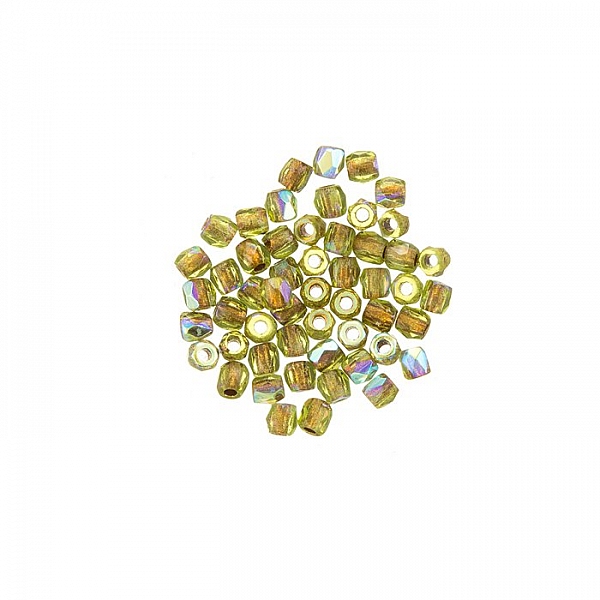 2mm Fire Polished Beads True2™ - Olive AB Copper Lined