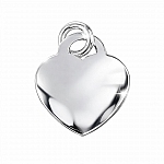 16mm Tiffany Heart Pendant Tag Sterling Silver 925 PK1