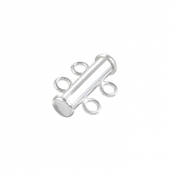 2-Strand Cylinder Jewellery Clasp Sterling Silver 925