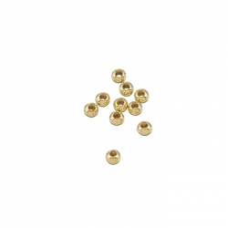 Gold Filled 2.5mm Round Shaped Beads (1.2mm Hole) PK10