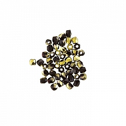 True2™ Czech Fire Polished Beads 2mm - Jet Amber (PK50)