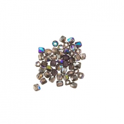 True2™ Fire Polished Beads Lt Amethyst Graphite Rainbow