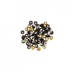 Fire Polished True2™ 2mm Czech Beads - Jet Marea (PK50)