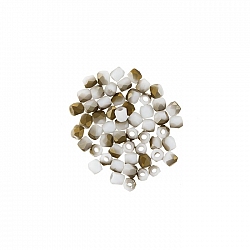 True2™ Fire Polished Beads Chalk White Valentine Matte