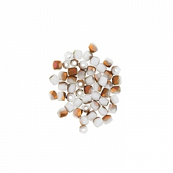 Fire Polished True2™ 2mm Beads Chalk White Sunset Matte