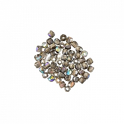 True2™ 2mm Fire Polished Beads Crystal Graphite Rainbow