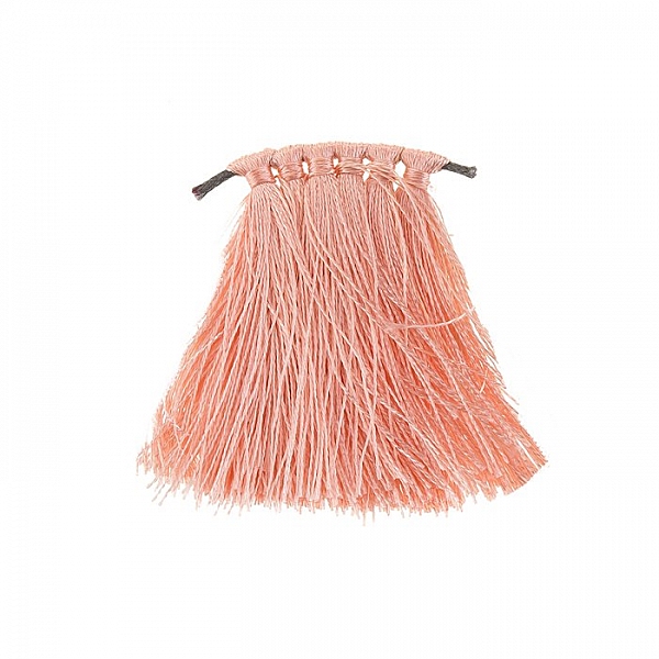 Nylon Cord Tassels Salmon 35mm For Jewellery Making PK6