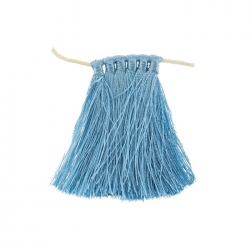 35mm Nylon Cord Jewellery Making Tassels Turquoise PK6