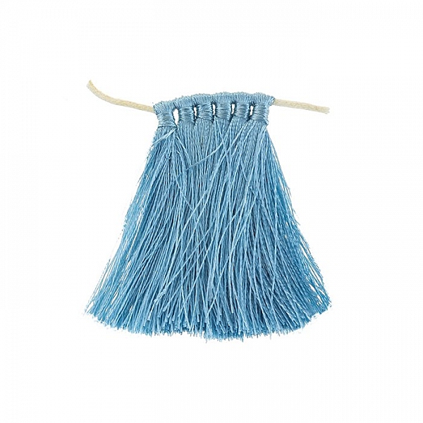 35mm Nylon Cord Jewellery Making Tassels Turquoise PK6
