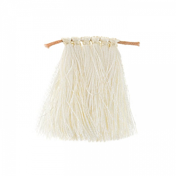 White Nylon Cord Tassels 35mm For Jewellery Making PK6