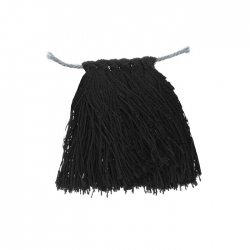 35mm Nylon Cord Tassels Black For Jewellery Making PK6