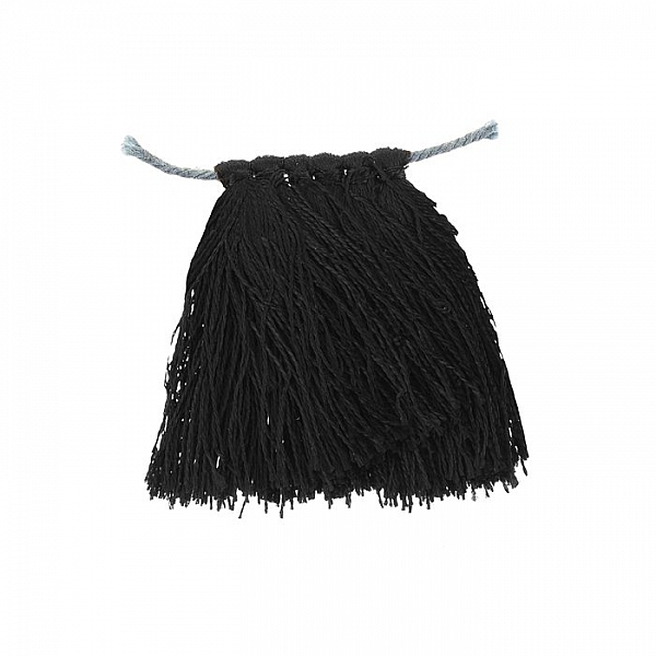 35mm Nylon Cord Tassels Black For Jewellery Making PK6