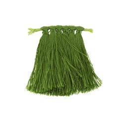 Nylon Cord Jewellery Tassels - Olive Green (35mm) PK6