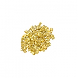 Golden Brass Tube Crimps 1.5mm Jewellery Findings PK100