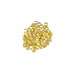 Brass Tube Golden Crimp Beads Jewellery Making 2mm PK50