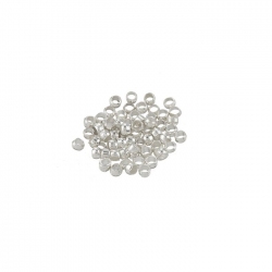 Nickel Coloured Brass Crimps Jewellery Making 2mm PK50