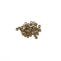 Antique Bronze Barrel Crimp Beads Findings 2mm (PK50)