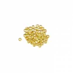 Golden Barrel Crimp Beads - Jewellery Findings 2mm PK50