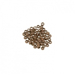 Copper Barrel Crimp Beads Jewellery Findings 2mm (PK50)