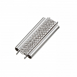Beadslide Cross Hatch Slider Clasp Rhodium Plated 29mm
