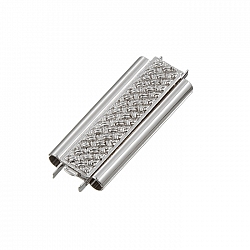 Beadslide Cross Hatch Slider Clasp Rhodium Plated 29mm