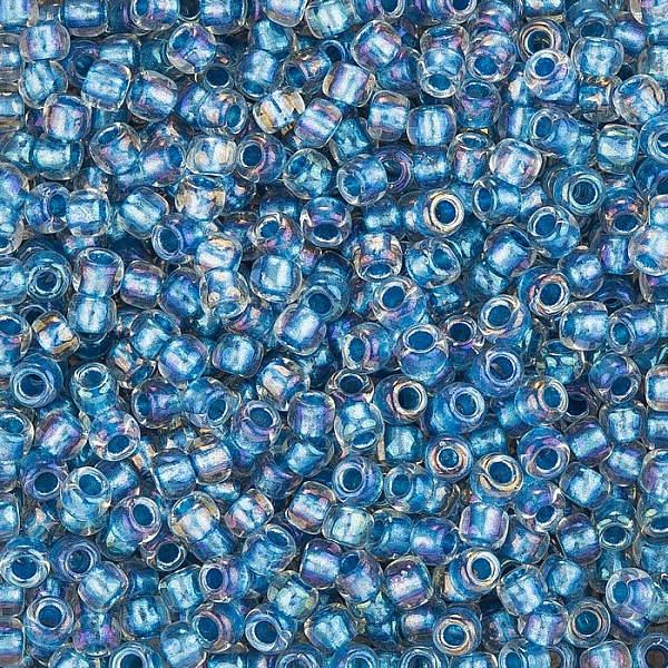 Toho Size 6/0 Inside Colour Rainbow Crystal/Light Capri