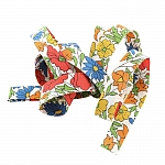 Liberty of London 10mm Bias Ribbon Poppy & Daisy M - 1m