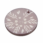 Acrylic Resin Lilac Snowflake Disk Shaped Pendant 42mm