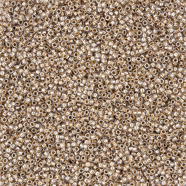 Toho Seed Beads Round Size 15/0 Gold Lined Crystal 8.2g