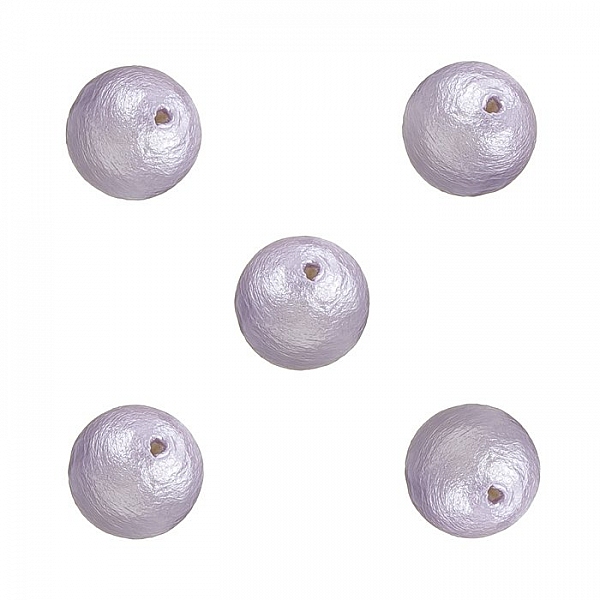 Miyuki Cotton Pearl Beads 8mm Round Lavender Pack of 5