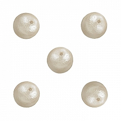Miyuki Cotton Pearl Beads 8mm Round Off White Pack of 5