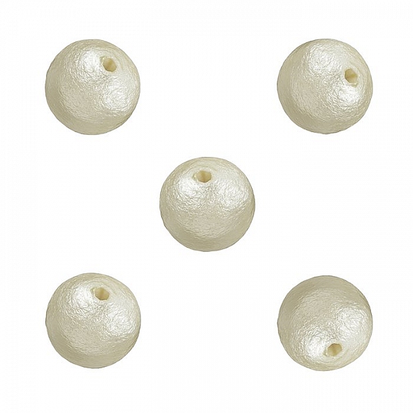 Miyuki Cotton Pearls 8mm Lightweight Round Beads Mint