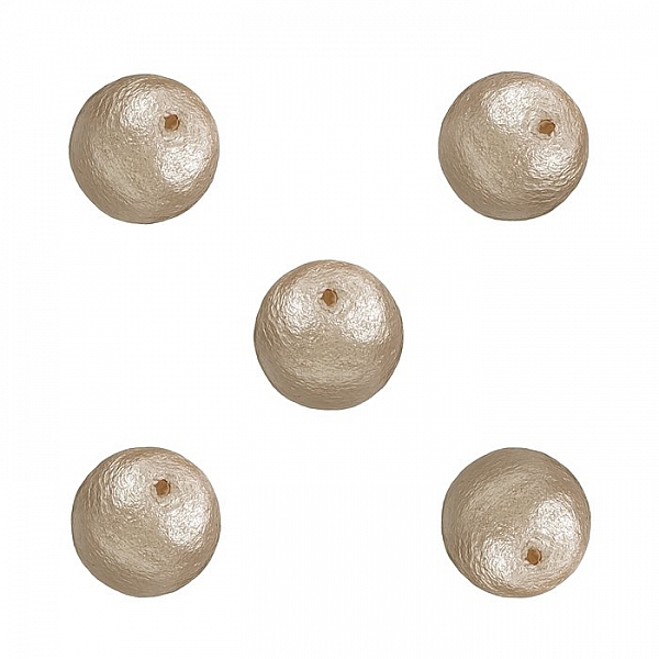 Miyuki Cotton Pearls Lightweight Round Beige Beads 8mm