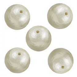 Miyuki Cotton Pearl Beads (12mm) Round Mint Pack of 5