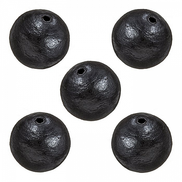 Miyuki Cotton Pearls 12mm Round Beads Black (Pack of 5) Miyuki Cotton Pearls 12mm Round Beads Black (Pack of 5)