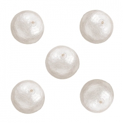 Miyuki Cotton Pearls (10mm) Round White Beads Pack of 5