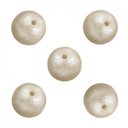 Miyuki Cotton Pearl Bead 10mm Round Off White Pack of 5