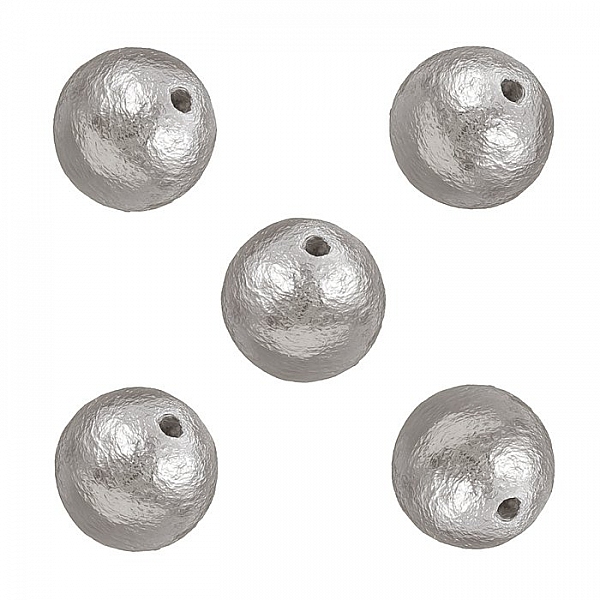 Miyuki Cotton Pearls 10mm Round Lightweight Beads Grey