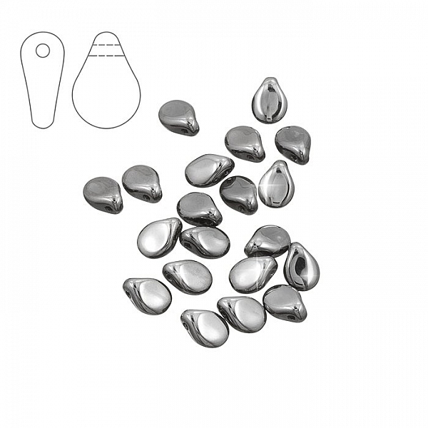 Preciosa Glass Pip™ Beads 7mm Crystal Full Chrome PK20