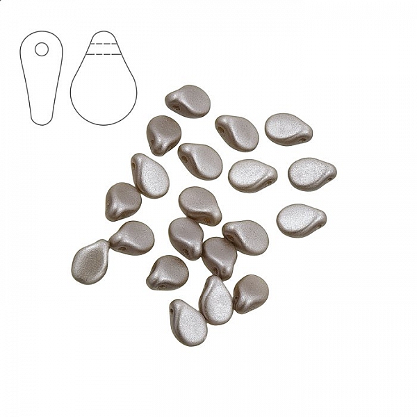 Preciosa Pip™ Pastel Light Brown Czech Glass Beads PK20