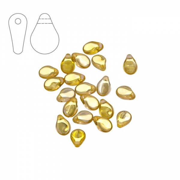 Preciosa Pip™ Czech Beads 7mm Crystal Blonde Flare PK20